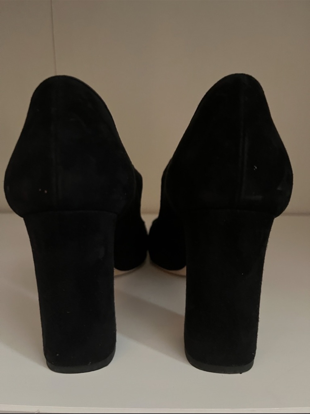 Dolce & Gabbana Black Suede Mary Jane Pumps with Gold Button 5.5 - Picture 5 of 16